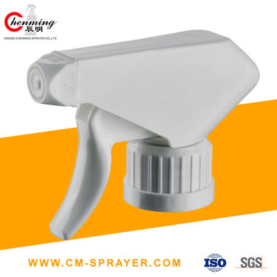 Good price 28-400 o pulverizador plástico branco do disparador dos Pp provê de bocal partes superiores para 32 onças engarrafa a cabeça quadrada on-line
