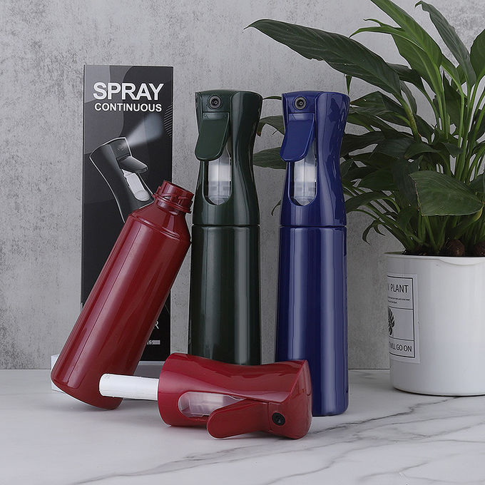 Garrafa contínua de detalhe plástica da névoa da água do cabelo da garrafa 300ml do pulverizador do álcool 2